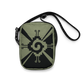 Nahui Papalotl or Hunab Ku (Olive Green & Black) - Unisex Crossbody Bag