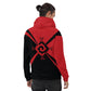 Nahui Papalotl or Hunab Ku (Red and Black) - All-Over Print Unisex Hoodie