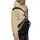 Nahui Papalotl or Hunab Ku (Tan & Black) - All-Over Print Unisex Hoodie