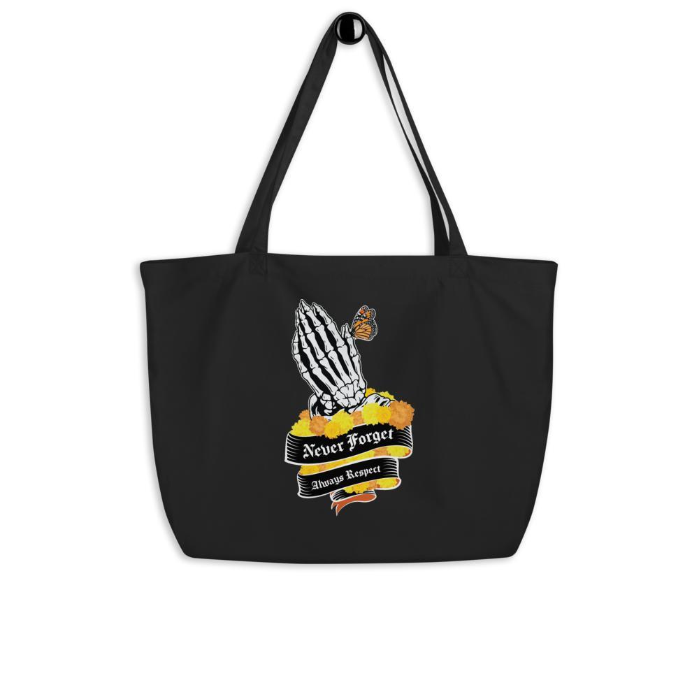 Never Forget, Always Respect - Large organic tote bag-Bags-Licuado Wear