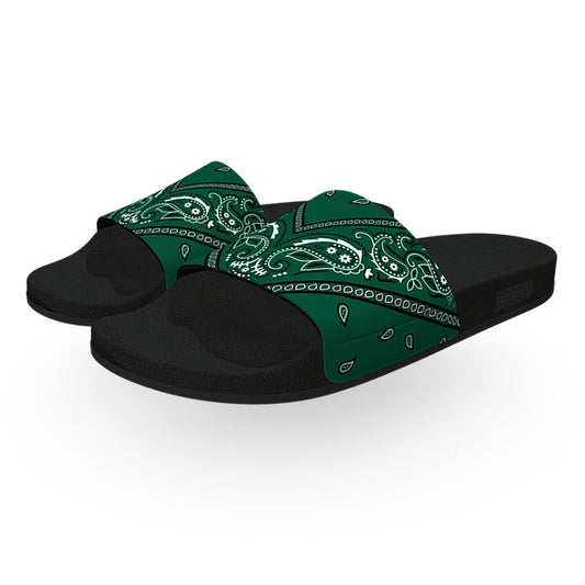 Oakland Green Bandana - Unisex Slide Sandal