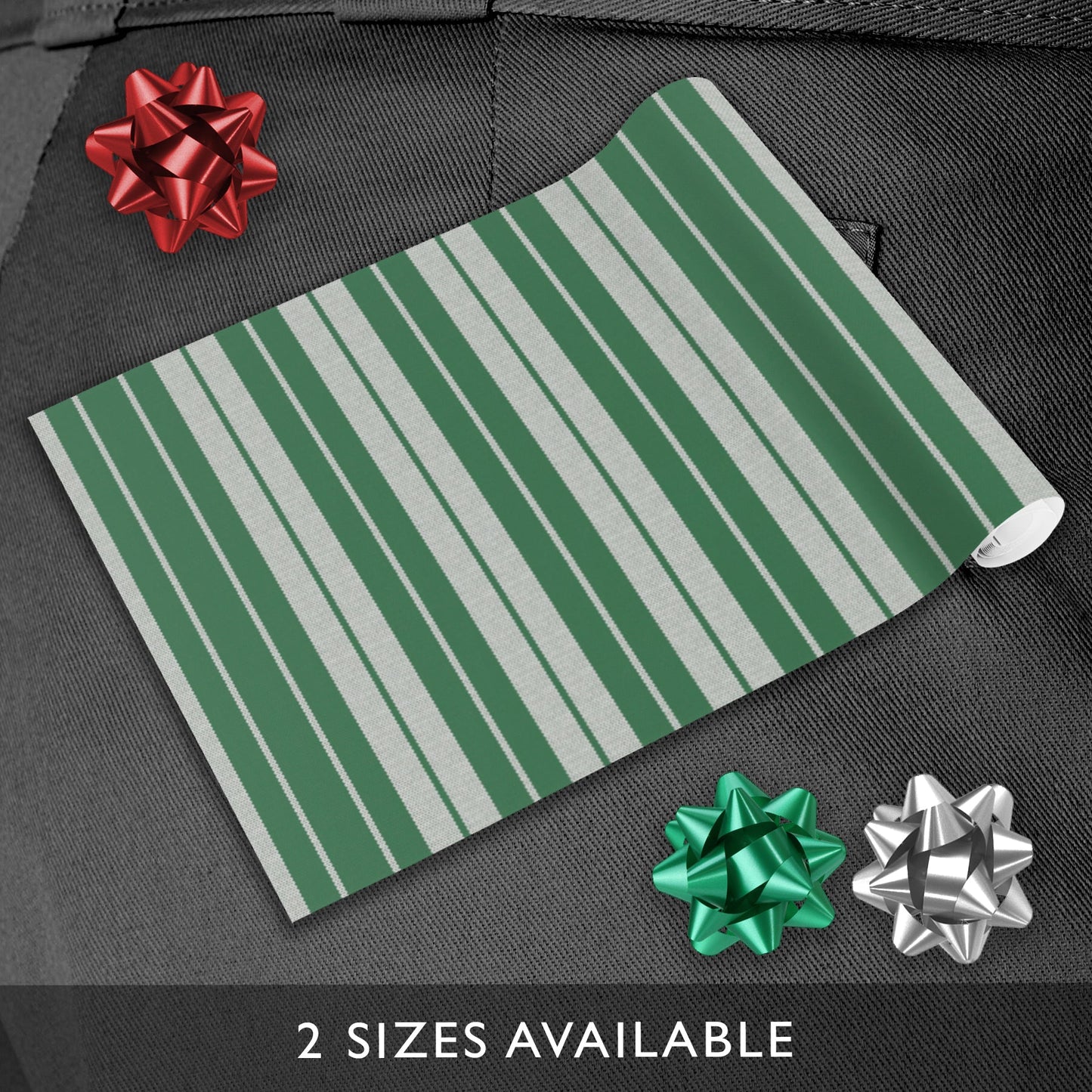 OG Charlie Brown Stripe (Green & White) - Wrapping Paper
