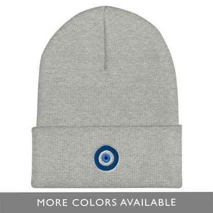 Ojo (Evil Eye) - Embroidered Cuffed Beanie