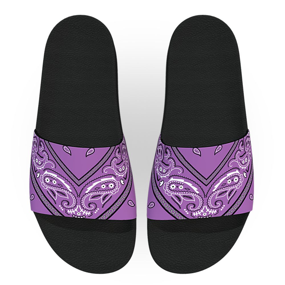 Orchid Purple Bandana - Unisex Slide Sandal
