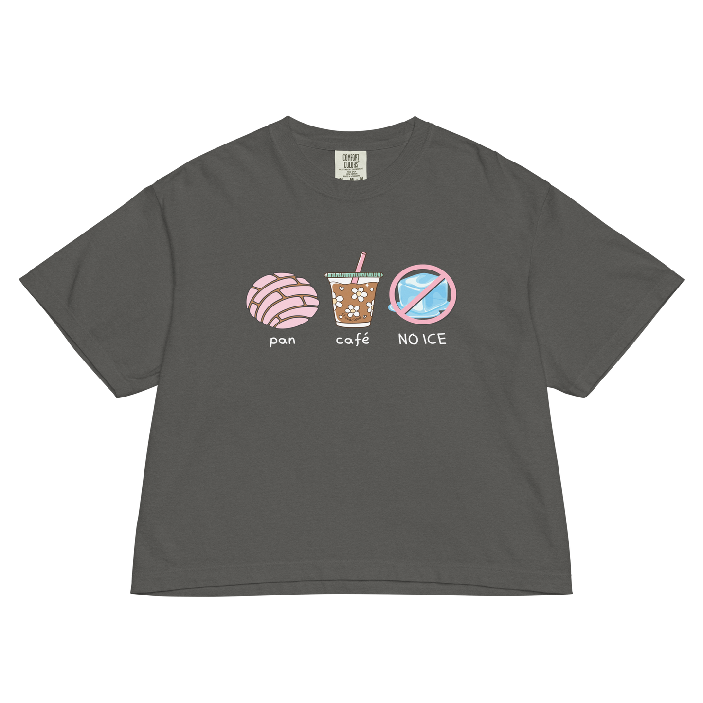 Pan, Café, NO ICE - Women’s Heavyweight Boxy T-Shirt