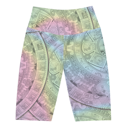 Pastel Aztec Calendar - Bike Shorts