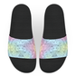 Pastel Aztec Calendar (Black Base) - Unisex Slide Sandal