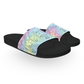 Pastel Aztec Calendar (Black Base) - Unisex Slide Sandal