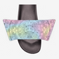 Pastel Aztec Calendar (Black Base) - Unisex Slide Sandal