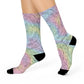 Pastel Aztec Calendar - Unisex Cushioned Crew Socks