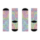 Pastel Aztec Calendar - Unisex Cushioned Crew Socks