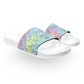 Pastel Aztec Calendar (White Base) - Unisex Slide Sandal