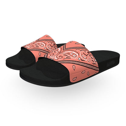 Peach Coral Bandana - Unisex Slide Sandal