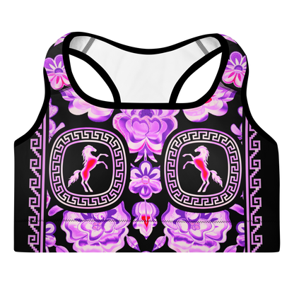 Pink Chrome Charro (Caballo/Horse) - Padded Sports Bra