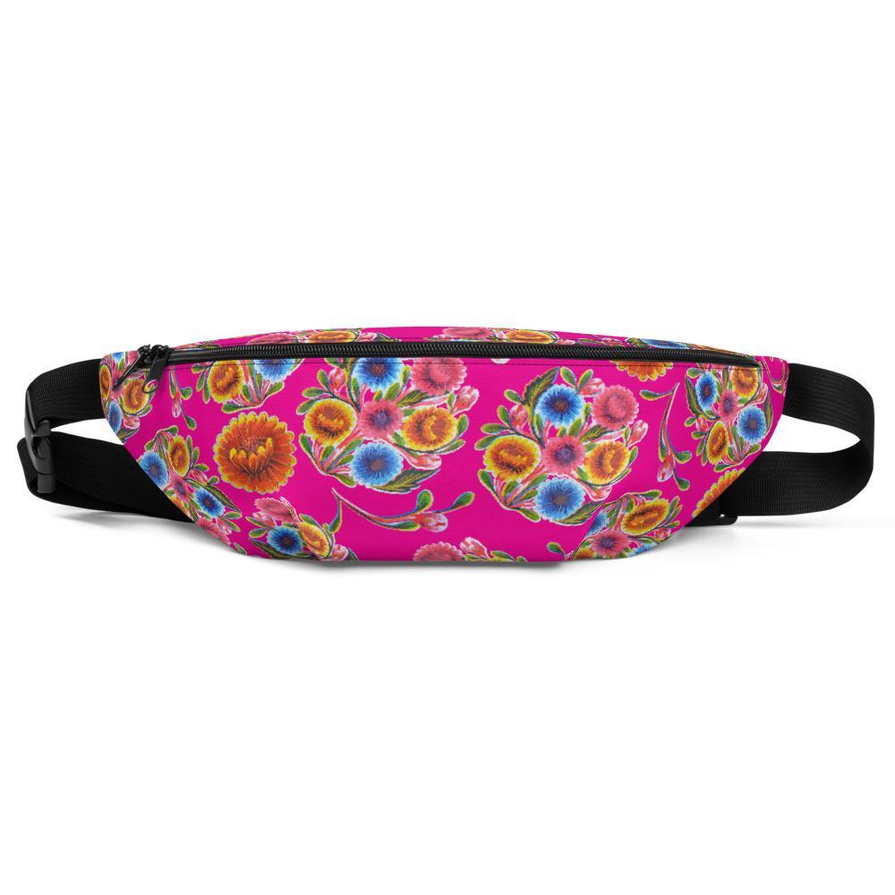 Pink Floral (Mexican Oilcloth Inspired) - Fanny Pack-Bags-Licuado Wear
