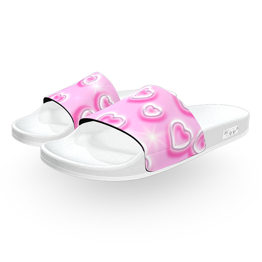 Pink Hearts 90s Baby - Unisex Slide Sandal