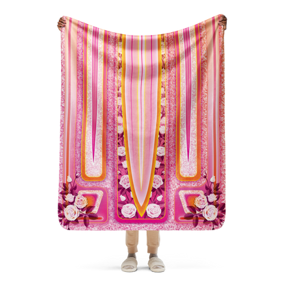 Pink & Orange with Roses Lowrider Hood - Blanket (2 sizes)
