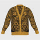 Mexica / Azteca Calendar (Golden Yellow & Black) - Unisex Knit Cardigan