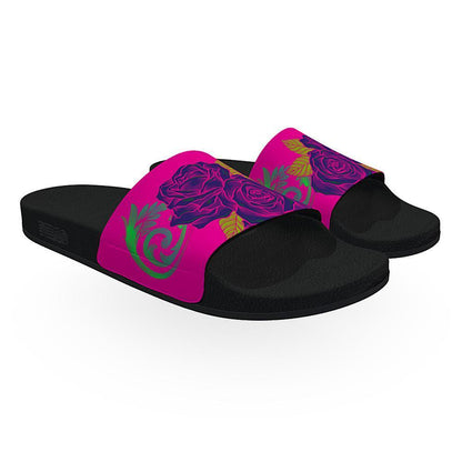 Purple Roses - Unisex Slide Sandal - Licuado Wear