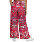 Red & Black Aztec Calendar - Flare Fleece Pant