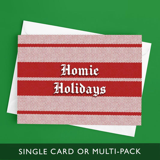 Red Homie Holidays (Charlie Brown Stripe) -  Greeting Card(s)