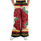 Red Rose Cobija - Flare Fleece Pant