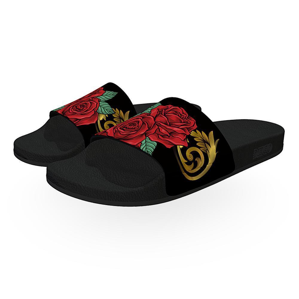 Red Roses - Unisex Slide Sandal - Licuado Wear