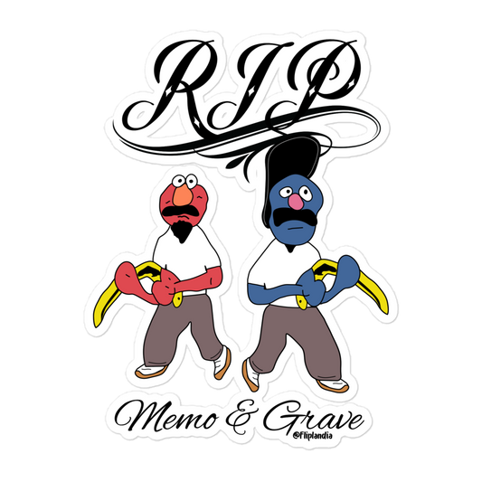 RIP Memo & Grave - Fliplandia Sticker (3 sizes avail.)