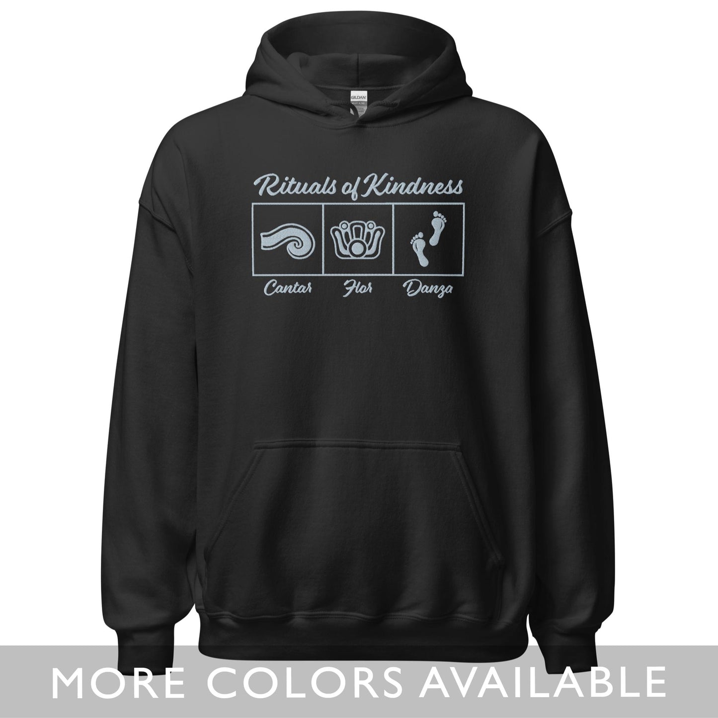 Rituals of Kindness, Cantar, Flor, Danza - Embroidered Unisex Hoodie