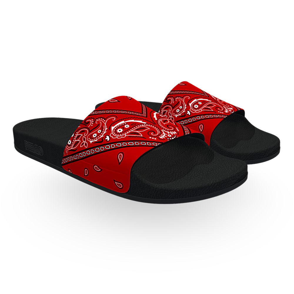 Red bandana flip on sale flops