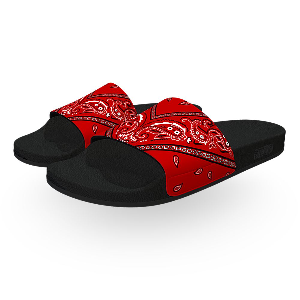 Rose Red Bandana - Unisex Slide Sandal
