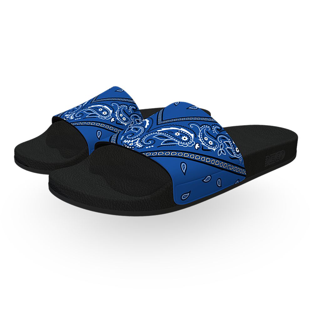 Royal Blue Bandana - Unisex Slide Sandal