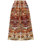 Rust & Tan Aztec Calendar - Flare Fleece Pant