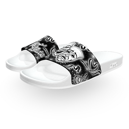 Smile Now Cry Later 90s Baby - Unisex Slide Sandal (White Base)