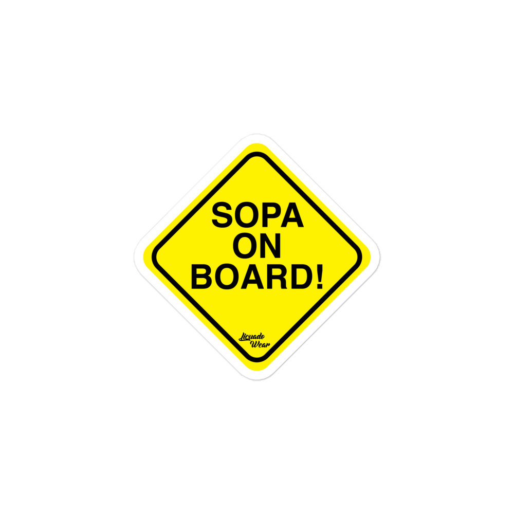 SOPA ON BOARD! - Sticker (S, M, L)