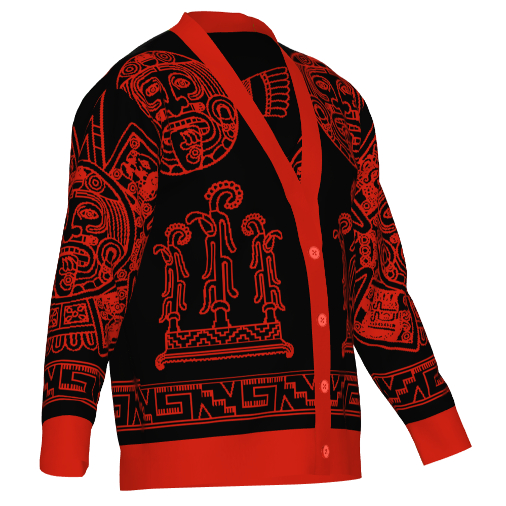 Tlahuizlampa (Direction of the East) - Unisex Knit Cardigan