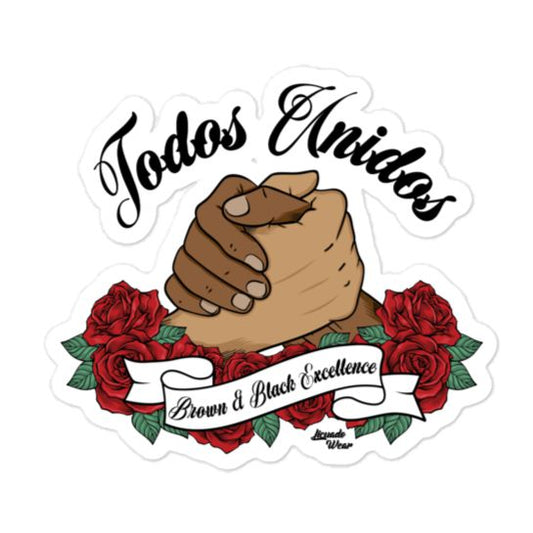 Todos Unidos, Brown and Black Excellence - 3x3 Sticker