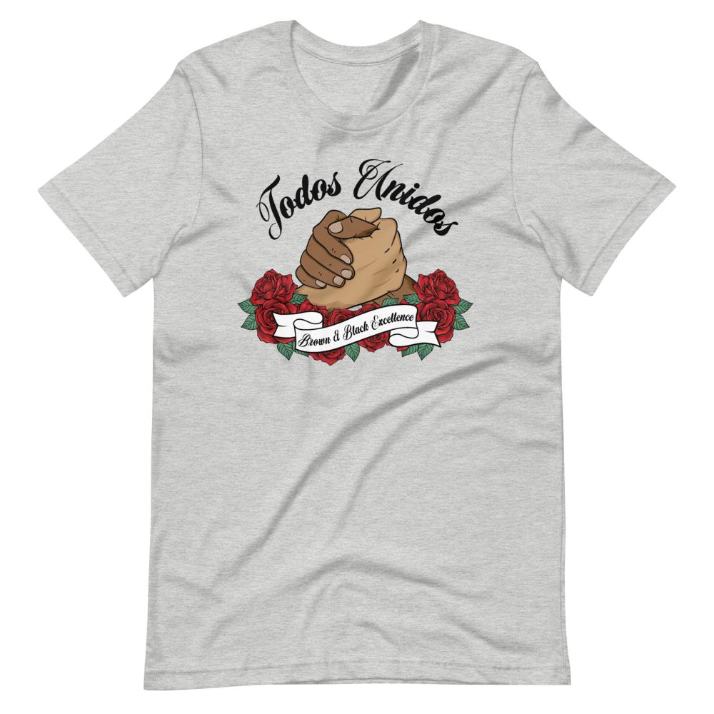 Todos Unidos, Brown and Black Excellence - Short-Sleeve Unisex Light T-Shirts - Licuado Wear