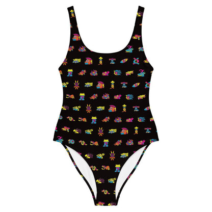 Tonalpohualli 20 Day Signs (Bright Colorway)- Swimsuit or Bodysuit - Licuado Wear