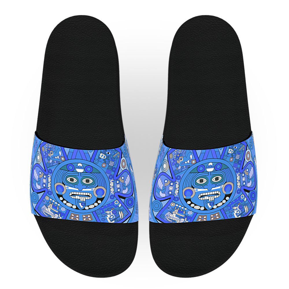 Tonatiuh (Blue & Grey) - Unisex Slide Sandal