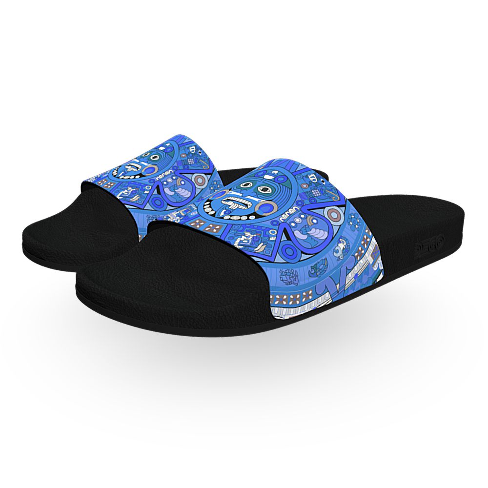 Tonatiuh (Blue & Grey) - Unisex Slide Sandal