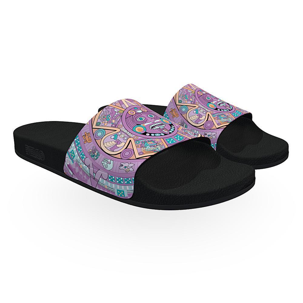 Tonatiuh (Lavender & Peach) - Unisex Slide Sandal-Footwear-Licuado Wear