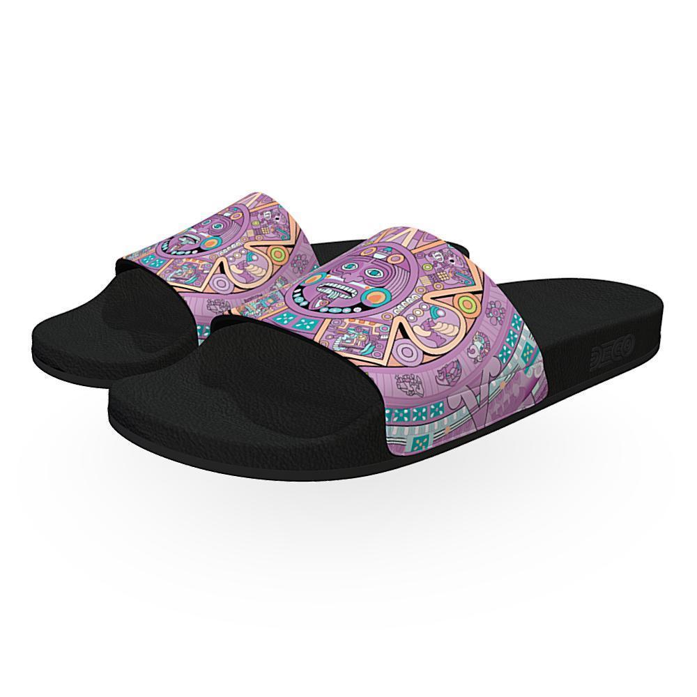Tonatiuh (Lavender & Peach) - Unisex Slide Sandal-Footwear-Licuado Wear