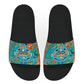 Tonatiuh (Turquoise & Orange) - Unisex Slide Sandal-Footwear-Licuado Wear