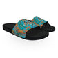 Tonatiuh (Turquoise & Orange) - Unisex Slide Sandal-Footwear-Licuado Wear