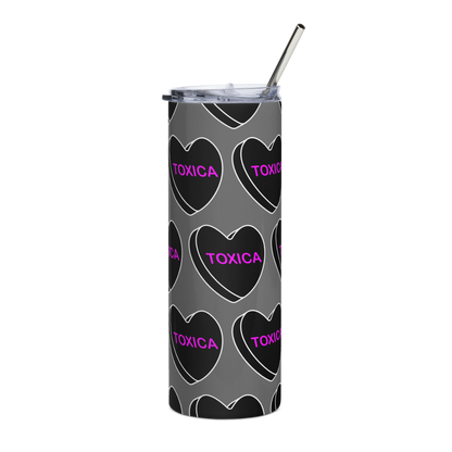 Toxica Candy Conversation Heart - Stainless steel tumbler