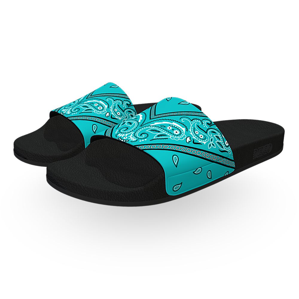 Turquoise Bandana - Unisex Slide Sandal
