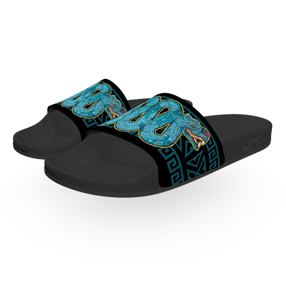 Turquoise Double-Headed Serpent - Unisex Slide Sandal