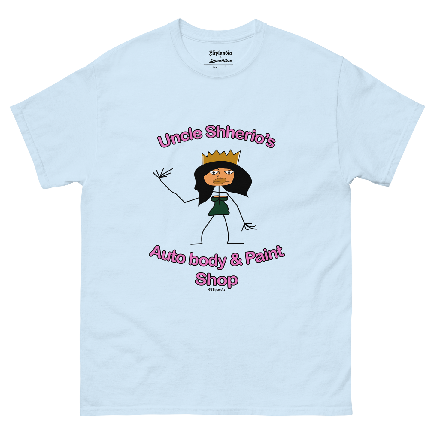 Uncle Shherio's Auto Body Shop (Aztec Princess) - Fliplandia Unisex T-shirt
