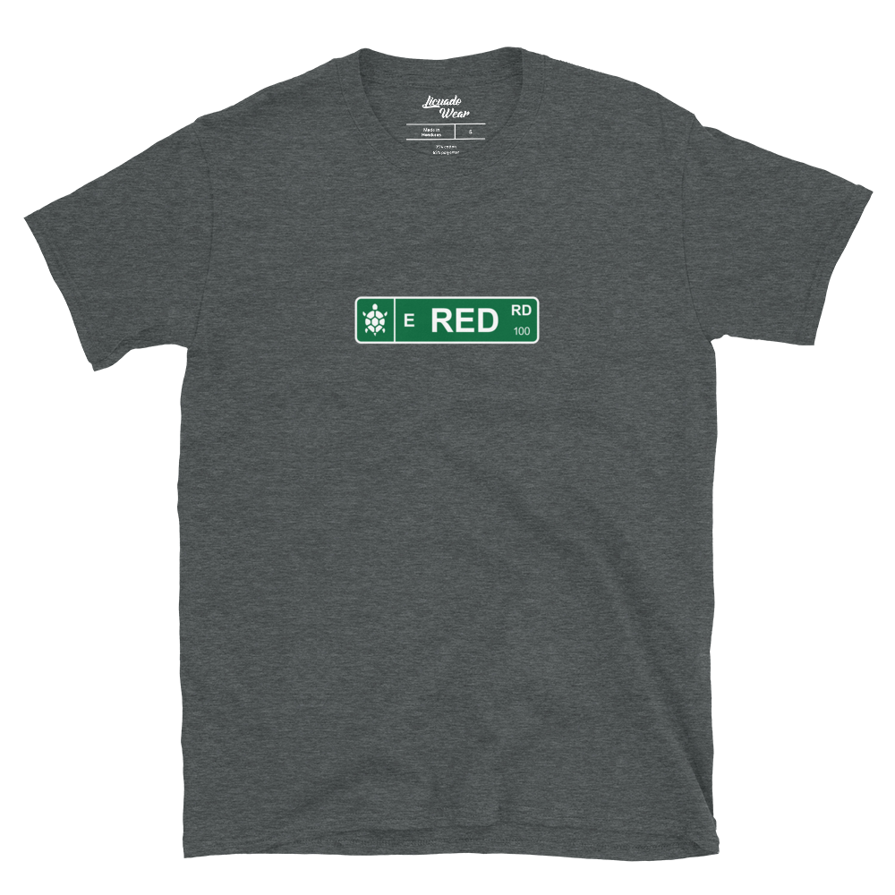 Red Road Street Sign - Unisex T-Shirt